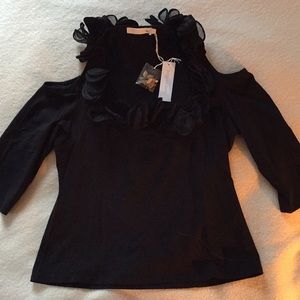 Off the shoulder embellished top